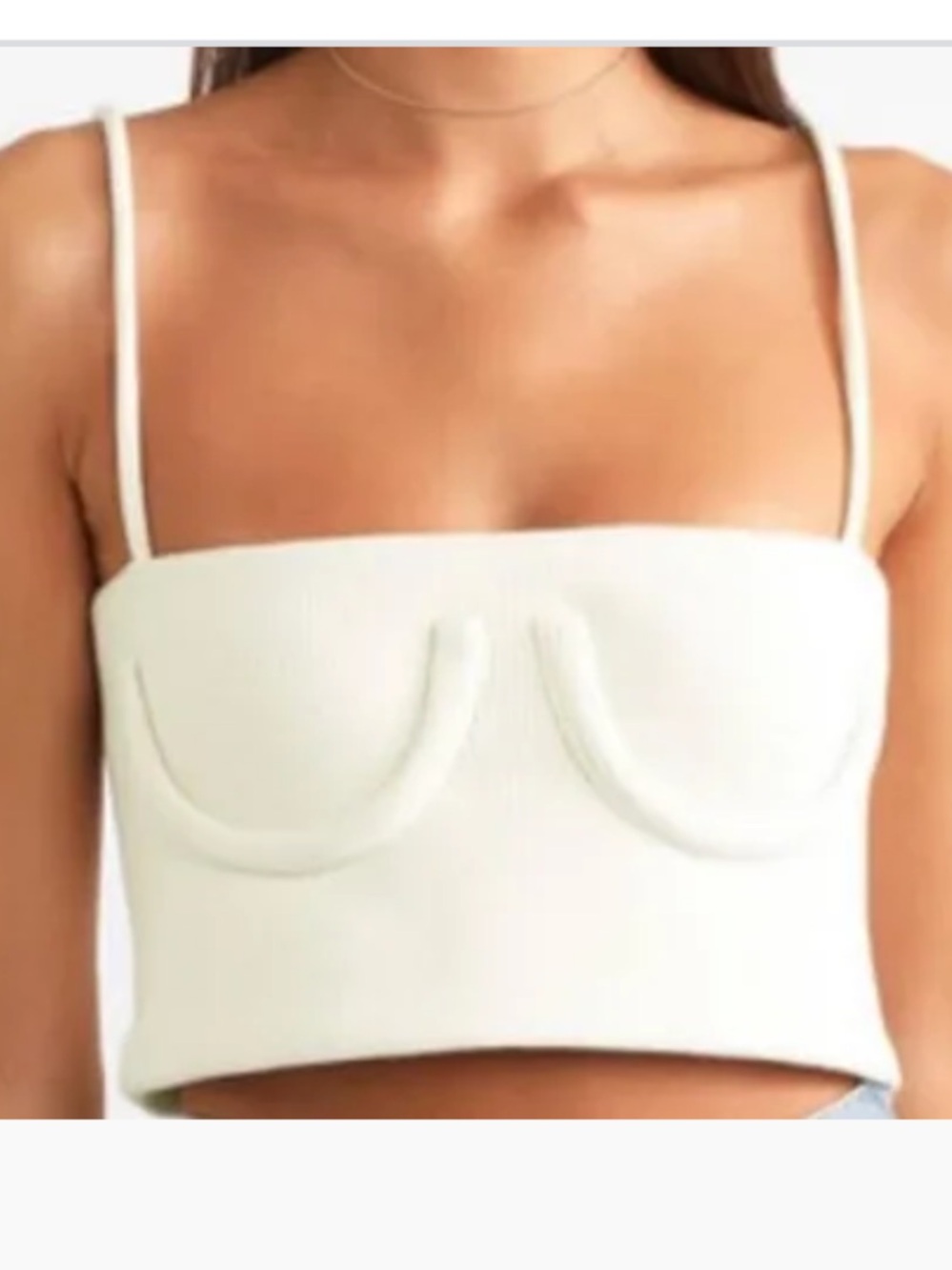 Orseund Iris Ribbed Underwire Bandeau - Cream Small
